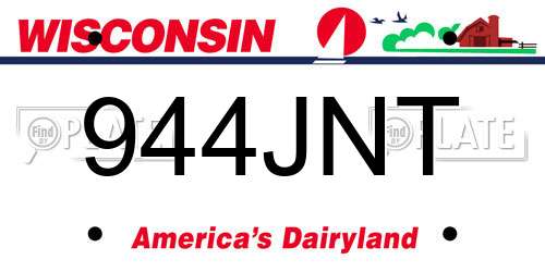 944JNT Wisconsin License Plate