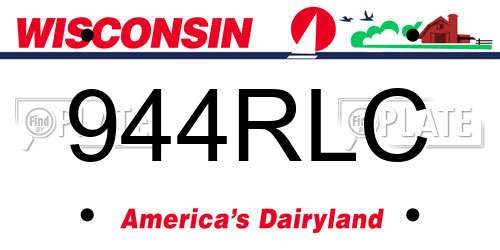 944RLC Wisconsin License Plate