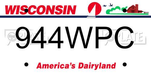 944WPC Wisconsin License Plate