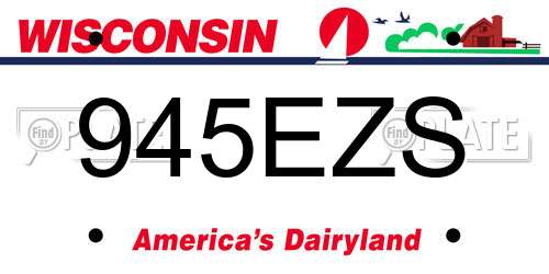 945EZS Wisconsin License Plate