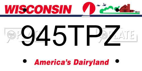 945TPZ Wisconsin License Plate