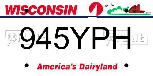 945YPH Wisconsin License Plate
