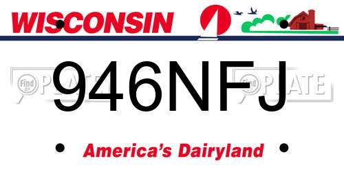 946NFJ Wisconsin License Plate