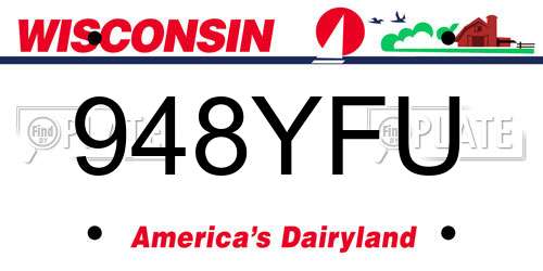948YFU Wisconsin License Plate