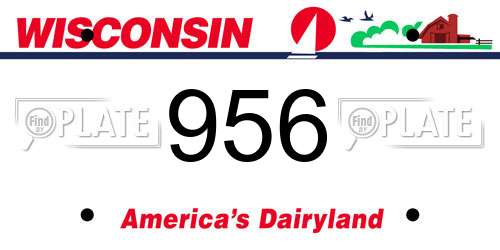 956 Wisconsin License Plate