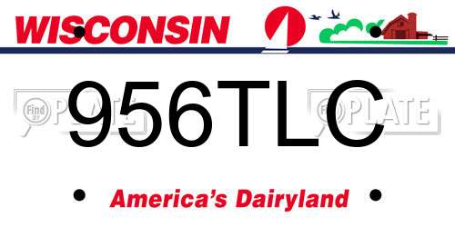 956TLC Wisconsin License Plate