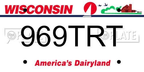 969TRT Wisconsin License Plate