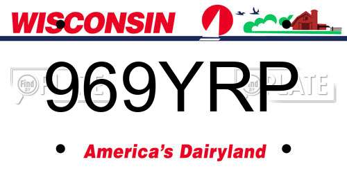 969YRP Wisconsin License Plate