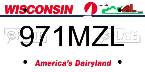 971MZL Wisconsin License Plate