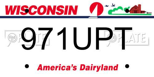 971UPT Wisconsin License Plate