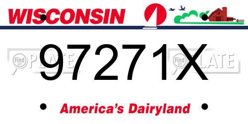 97271X Wisconsin License Plate