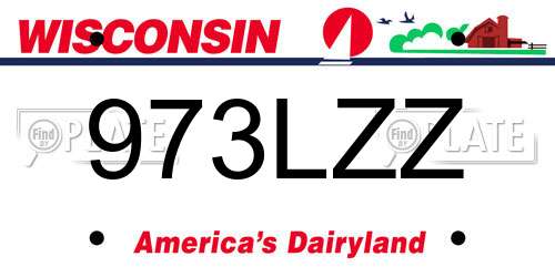 973LZZ Wisconsin License Plate
