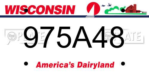 975A48 Wisconsin License Plate