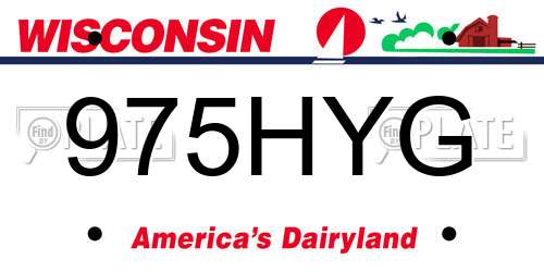 975HYG Wisconsin License Plate