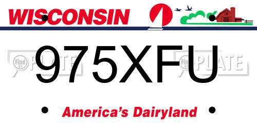 975XFU Wisconsin License Plate