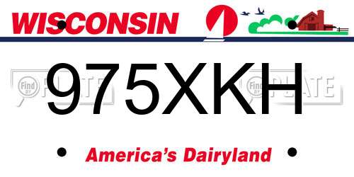 975XKH Wisconsin License Plate