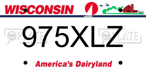 975XLZ Wisconsin License Plate