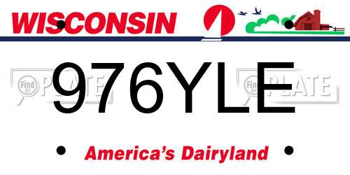 976YLE Wisconsin License Plate