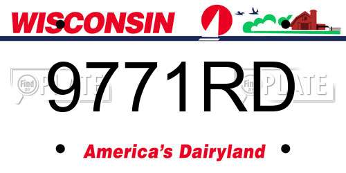 9771RD Wisconsin License Plate