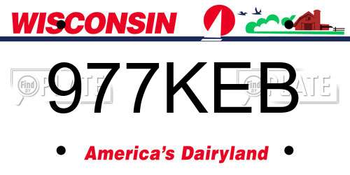 977KEB Wisconsin License Plate