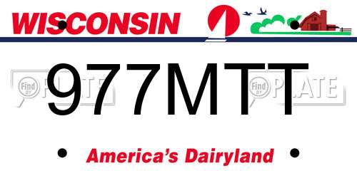 977MTT Wisconsin License Plate