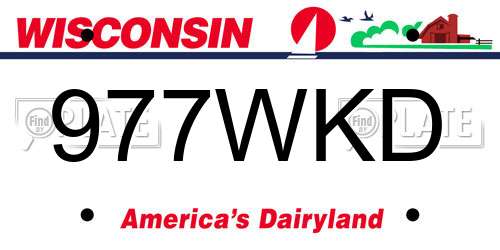 977WKD Wisconsin License Plate