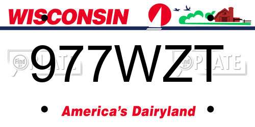 977WZT Wisconsin License Plate