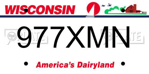 977XMN Wisconsin License Plate