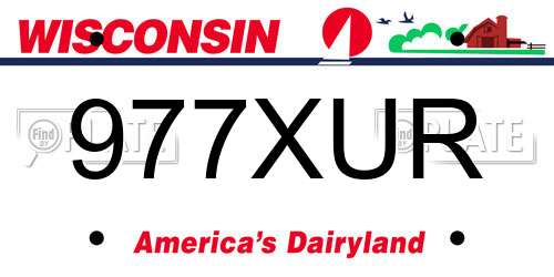 977XUR Wisconsin License Plate