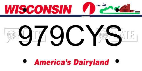 979CYS Wisconsin License Plate