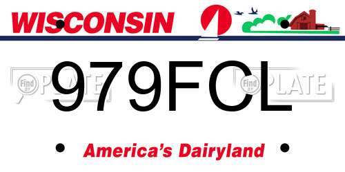 979FCL Wisconsin License Plate