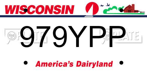 979YPP Wisconsin License Plate