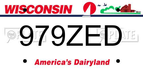 979ZED Wisconsin License Plate
