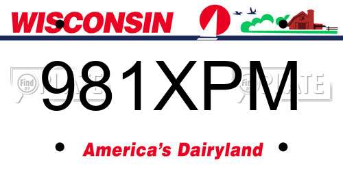 981XPM Wisconsin License Plate