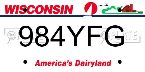 984YFG Wisconsin License Plate