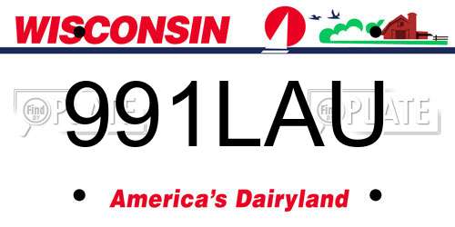 991LAU Wisconsin License Plate