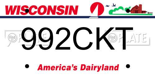 992CKT Wisconsin License Plate