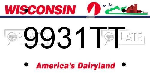 9931TT Wisconsin License Plate