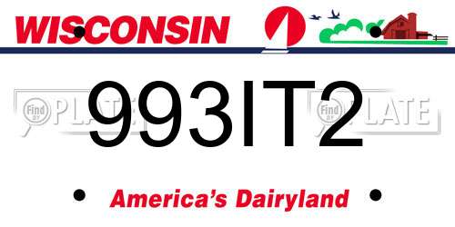 993IT2 Wisconsin License Plate