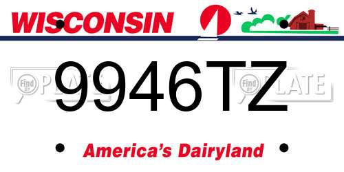 9946TZ Wisconsin License Plate