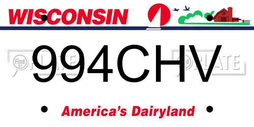 994CHV Wisconsin License Plate