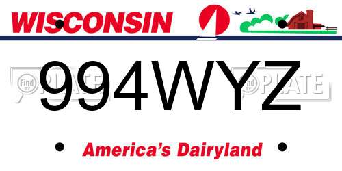 994WYZ Wisconsin License Plate
