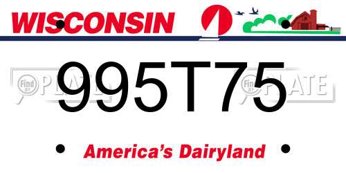 995T75 Wisconsin License Plate