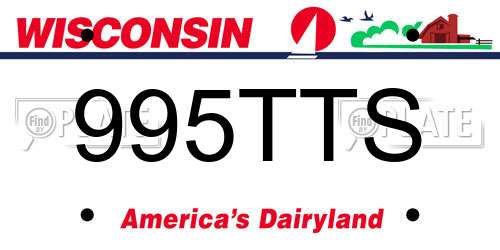 995TTS Wisconsin License Plate