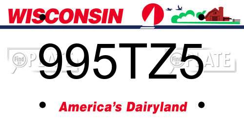 995TZ5 Wisconsin License Plate