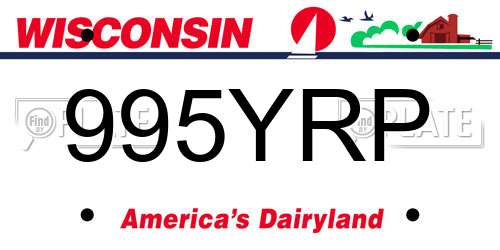 995YRP Wisconsin License Plate