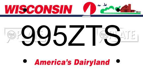 995ZTS Wisconsin License Plate
