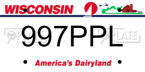 997PPL Wisconsin License Plate