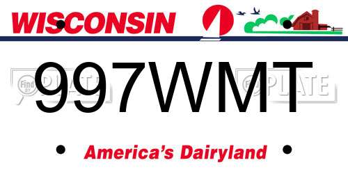 997WMT Wisconsin License Plate