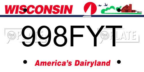 998FYT Wisconsin License Plate